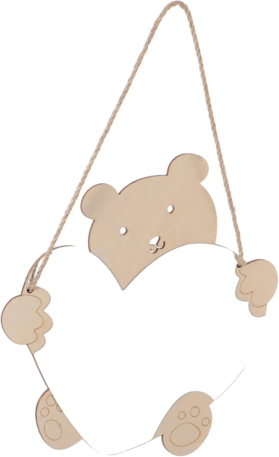 BESPORTBLE Wall Mirror with Bear Decor for Bathroom and Nursery