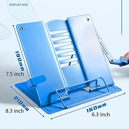 XIAOSAKU Adjustable Foldable Book Stand for Kitchen and Office