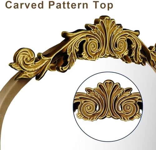 SMIROR Gold Vintage Arch Mirror 24x36 1