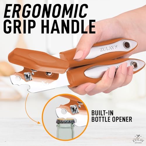 Zulay Kitchen Can Opener - Durable Stainless Steel Comfortable Grip