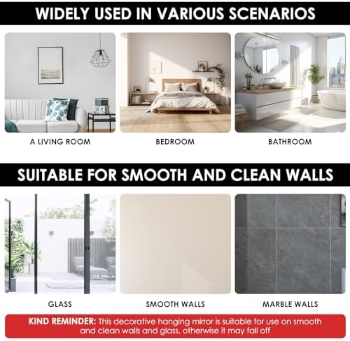 3Pcs Gothic Arched Wall Mirror Set for Home Decor