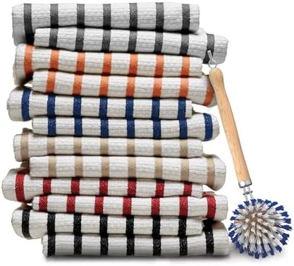 HIC Kitchen Dish Washing Vegetable Scrub Brush Set of 2