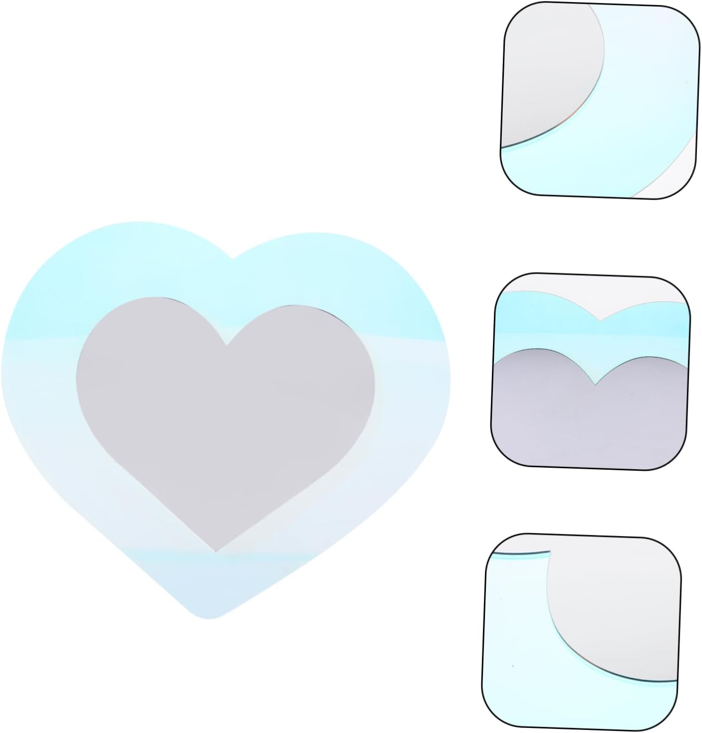 Zerodeko Heart-Shaped Wall Mirror for Decor and Vanity