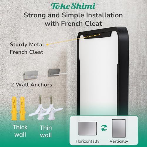TokeShimi 24x32 Black Bathroom Mirror with Tempered Glass 1