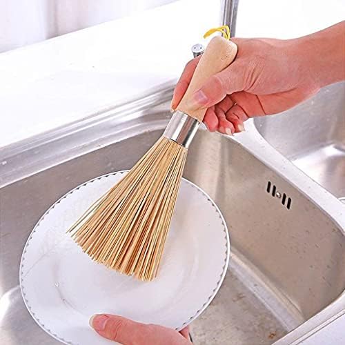 Hanging Bamboo Kitchen Brush with Wood Handle