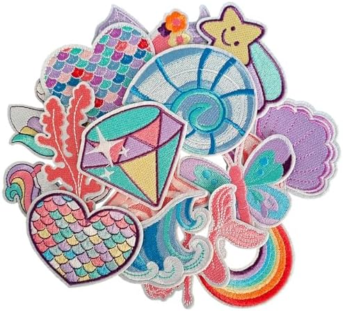 16Pcs Embroidered Iron On Patches for Girls Clothes