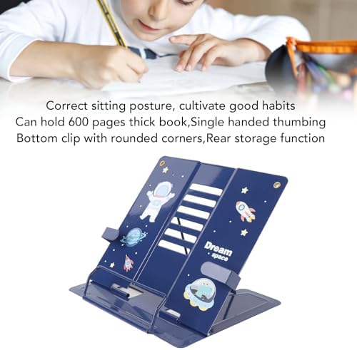 GOWENIC Book Stand with Cute Astronaut Pattern