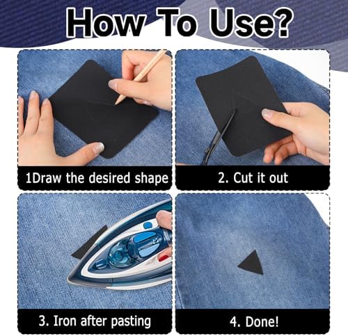 12 Pcs Premium Iron-on Patches for Denim Repair and Clothing Decor