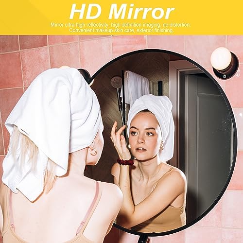 30 Inch Black Round Wall Mirror with Metal Frame 1