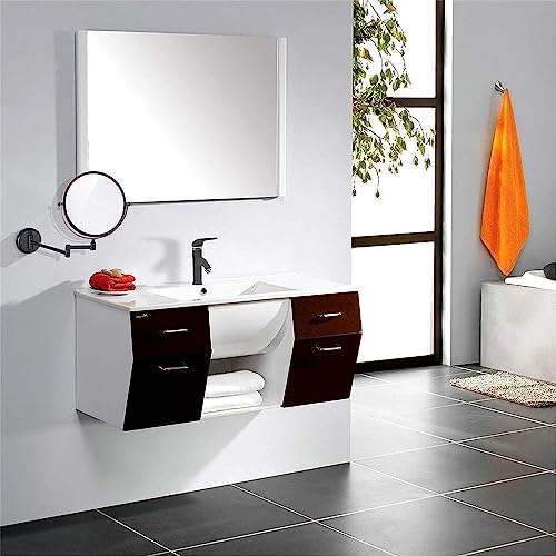 Bleslin Wall-Mounted Brass Mirror with 5X Magnification