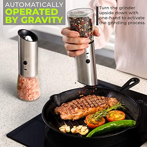 Kitchen-GO Rechargeable Salt Pepper Grinder Set