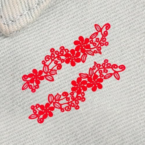 2Pack Embroidered Lace Patches for Clothing and Bridal Wear
