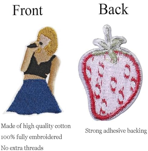 8 Pack Embroidered Iron On Patches for Hats and Clothes