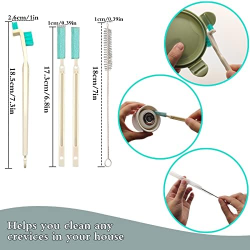 9 Pcs Small Cleaning Brush Set by ELEMGULY for Kitchen Window Keyboard