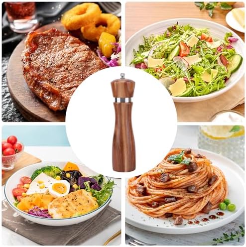 Powstro Wooden Salt and Pepper Grinder Set