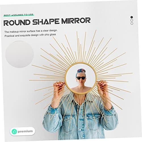 NOLITOY Round Acrylic Vanity Mirror 20cm DIY Decor Wall Mirror
