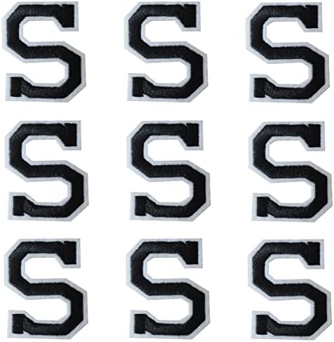 GYGYL Embroidered S Letter Patches 9PCS