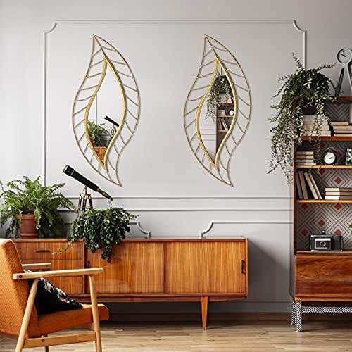 ironsmithn Decorative Wall Mirror 45x185 Gold Leaf Frame
