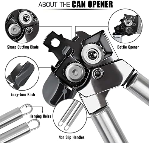 BYVOV 9-Inch Manual Can Opener with Smooth Edge and Heavy Duty Handle 1