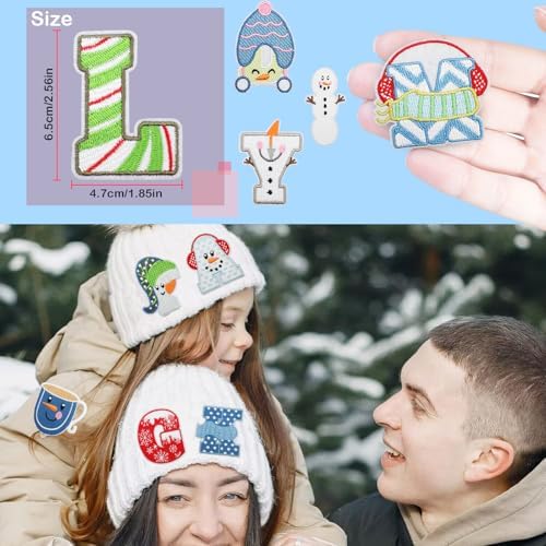 26 pcs Winter Iron-on Letters for DIY Clothing Accessories