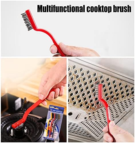 5Pcs Kitchen Cleaning Brush Set with Scraper Tools