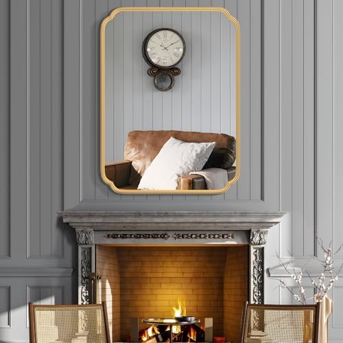 Ferytange 30x40 Brushed Gold Wall Mirror