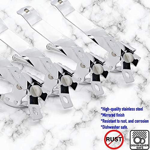 RamPro Nickle Plated Manual Can Opener with Tapper - Pack of 2