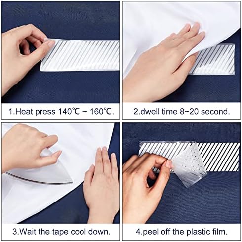GORGECRAFT 2 x 33ft Silver Reflective Stripe Tape for Iron-on Transfers