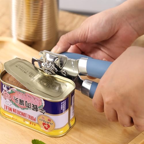 YILY JIANG Manual Can Opener with Ergonomic Handle Blue