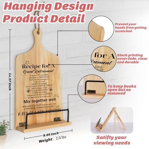 Funistree Cookbook Stand - Unique Retirement Gift for Women
