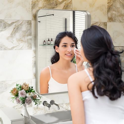 SUEHEE 20x28 Stainless Steel Bathroom Mirror Over Sink