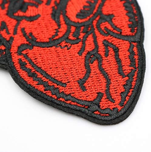 MUNAN Embroidered Heart Patch 2PC DIY Applique Emblem
