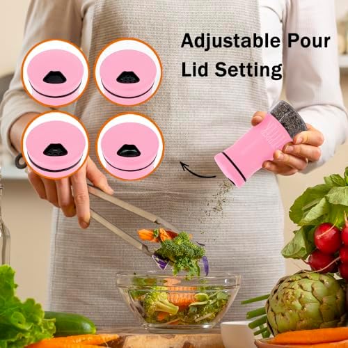 Aelga Pink Salt Pepper Shakers Set
