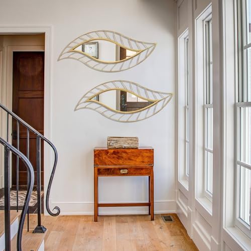 ironsmithn Decorative Wall Mirror 45x185 Gold Leaf Frame