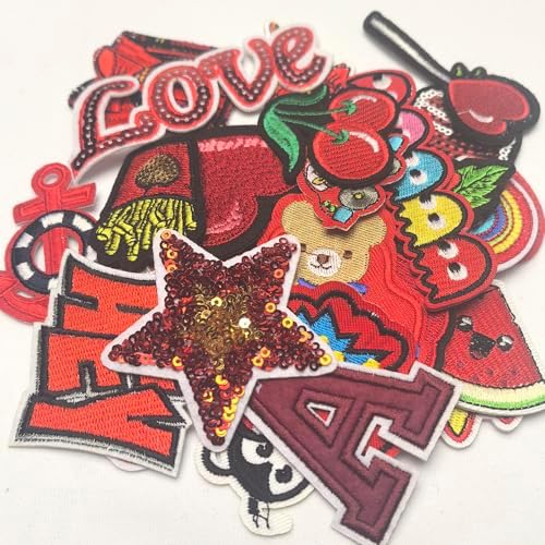 Libiline 30pcs Embroidered Patch Applique DIY Set