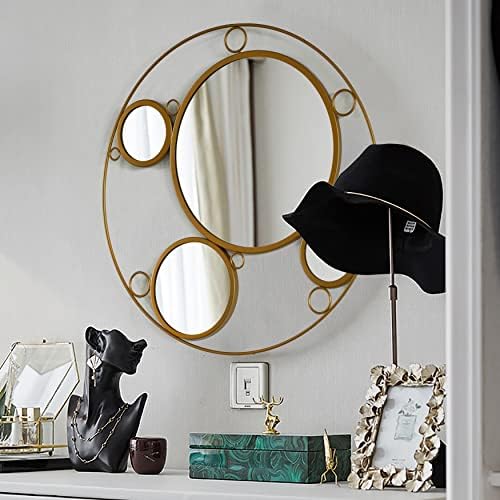 Uniquewise 1975-Inch Gold Frame Mirror with 4 Glass Balls
