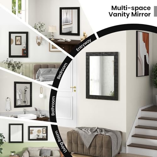 Tangkula Wood Framed Wall Mirror 315x235