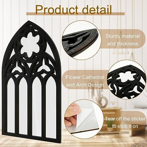 3Pcs Gothic Wall Mirror Set for Home Decor