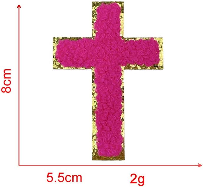 12-Pack Cross Embroidered Patches for DIY Clothing and Accessory Decoration