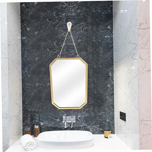 BUGUUYO Hanging Wall Mirror Black Vanity Mirror Decorative