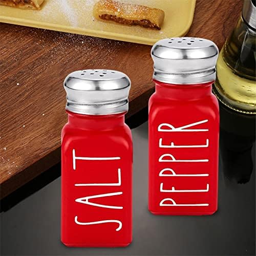 2Pcs Salt and Pepper Shakers with Words Printed