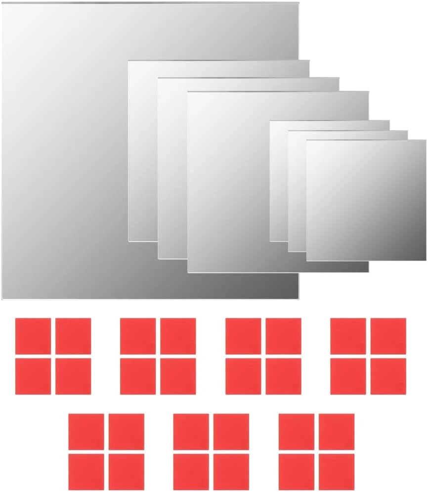 7 Piece Frameless Wall Mirror Set for Modern Home Decor