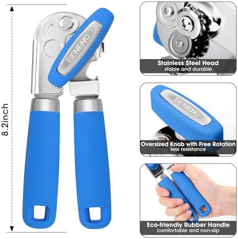 Beneno Manual Can Opener with Magnet and Bottle Opener
