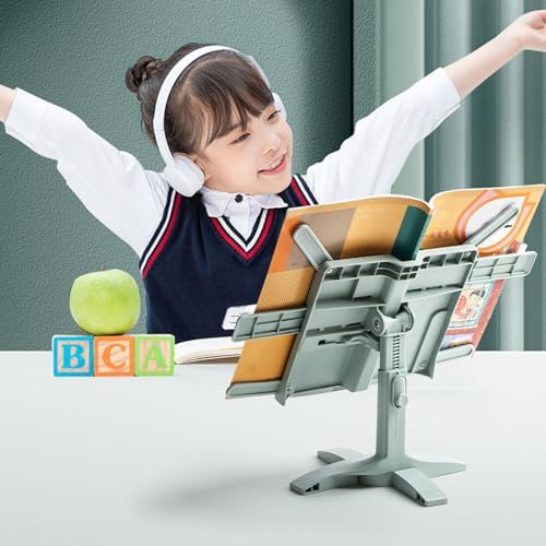 Adjustable Book Holder for Students and Children Foldable Reading Stand Matcha Green