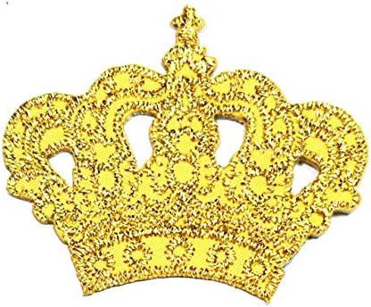 GS912 Mini Gold Crown Cartoon Iron-on Patches Set of 3