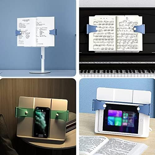 Adjustable Book Stand with Page Clips Ergonomic for Books and Laptop
