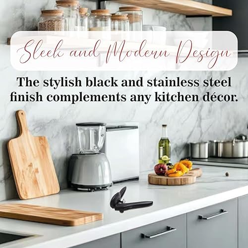 Swing-A-Way Locking Can Opener with Sharp Blade Black