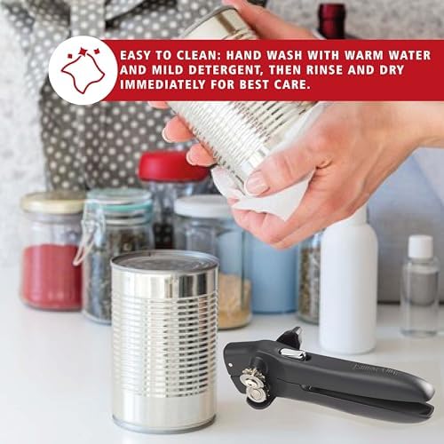 Swing-A-Way Locking Can Opener with Sharp Blade Black