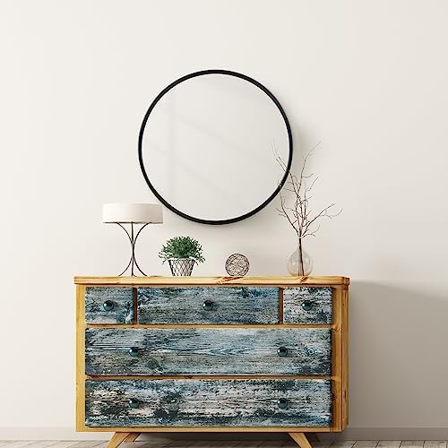 EMAISON 20 Inch Round Black Metal Frame Mirror for Bathroom and Home Dcor