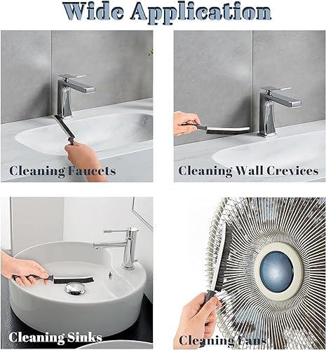 GIVSSES Crevice Cleaning Brush for Kitchen Bathroom Windows Tiles and Tracks